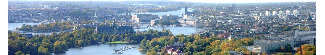 Vy över Stockholm och dess vatten